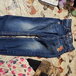 Embroidered Blue Jeans